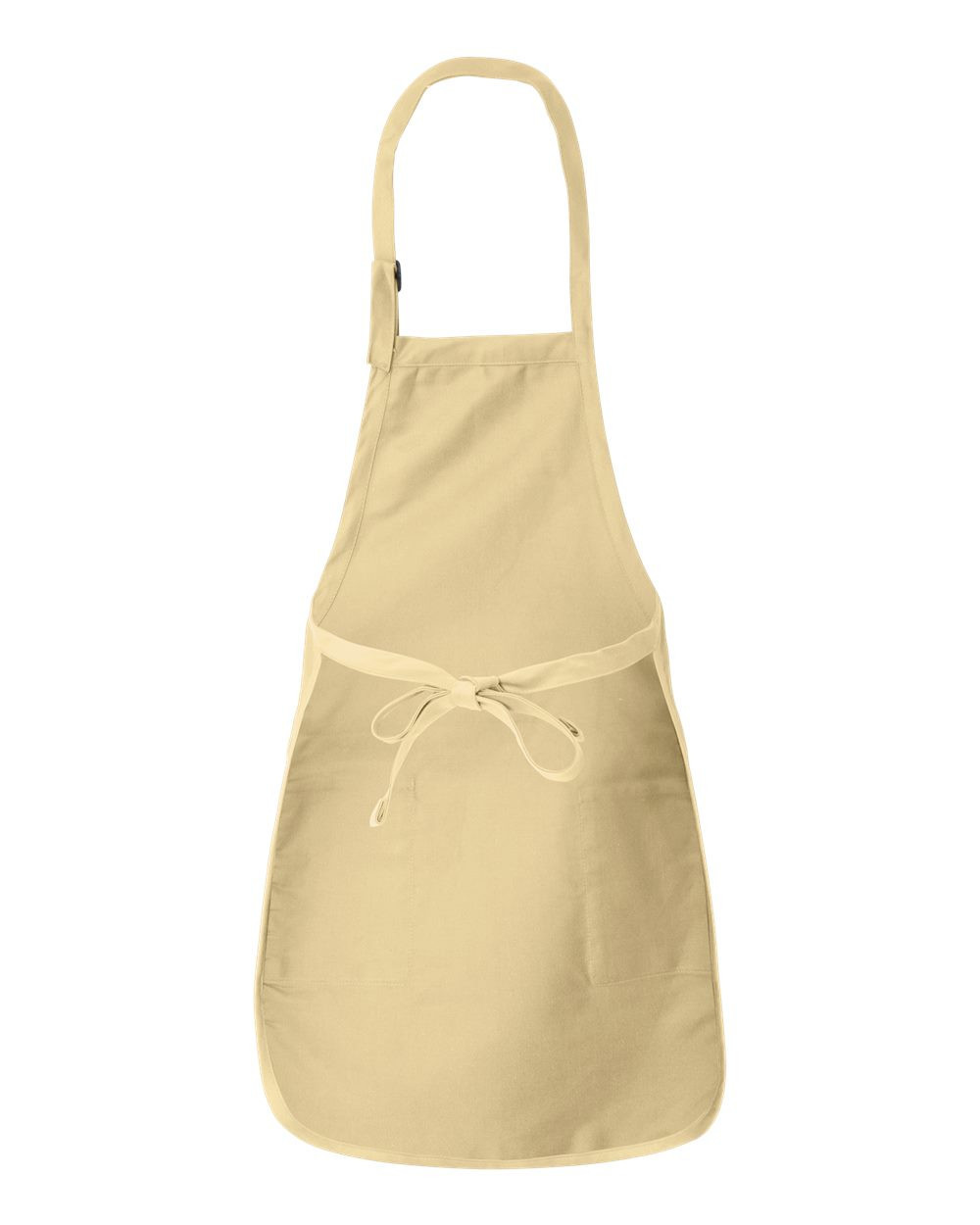 Q-Tees Q4350 Full-Length Apron With 2 Pockets | Natural